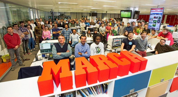 Redação do jornal esportivo "Marca" (Foto: Reprodução/Facebook)