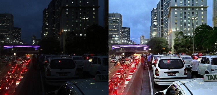 Foto antes e depois de receber tratamento (Foto: Folhapress)